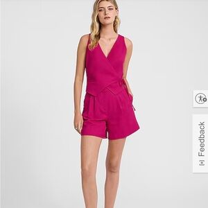Express High Waist Magenta Shorts